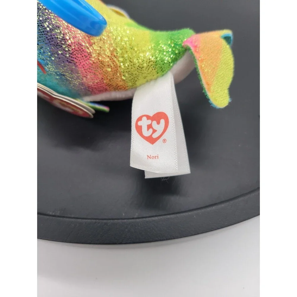 2018 Ty Beanie Boos Key Clip NORI the Narwhal 3